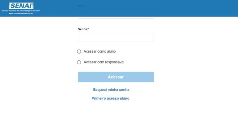 Portal do Aluno SENAI 2023: Cadastro, Login e Senha (SENAI EaD)