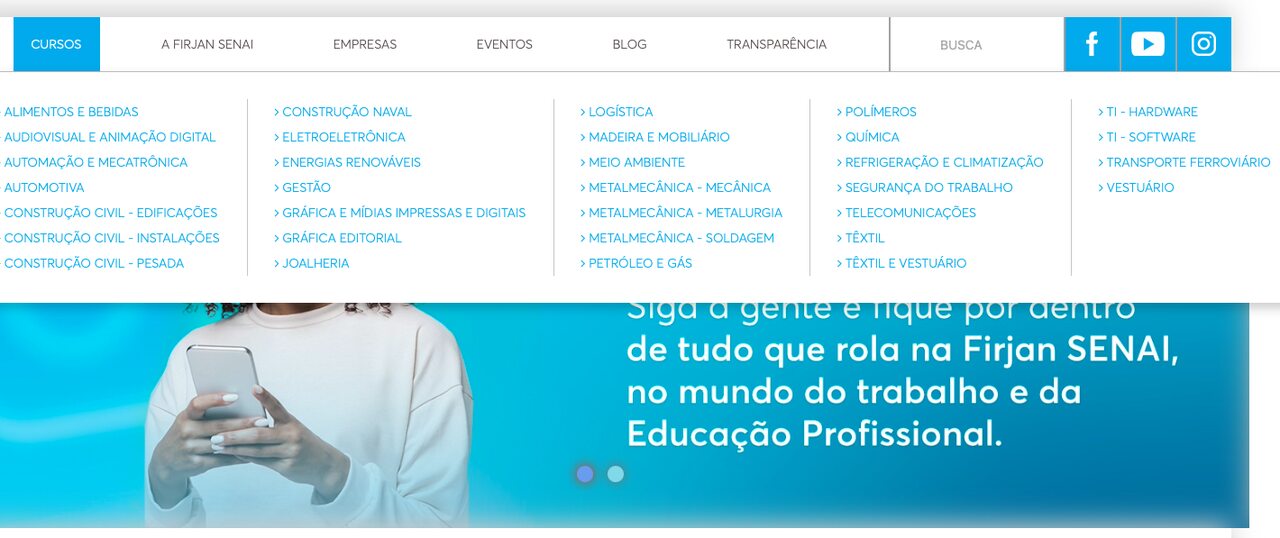 cursos SENAI Rio de Janeiro 2025