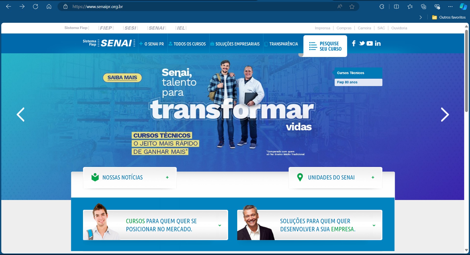 Portal SENAI Paraná 