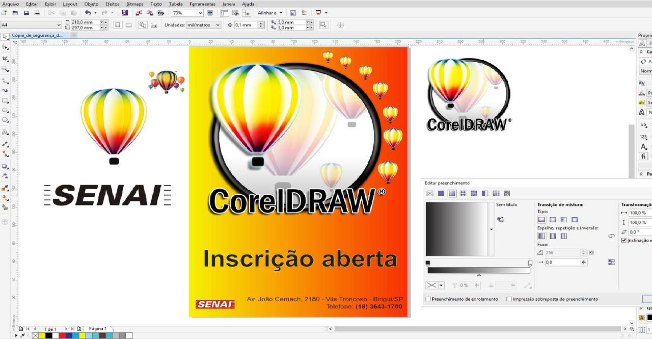 curso de Corel Draw no SENAI gratuito