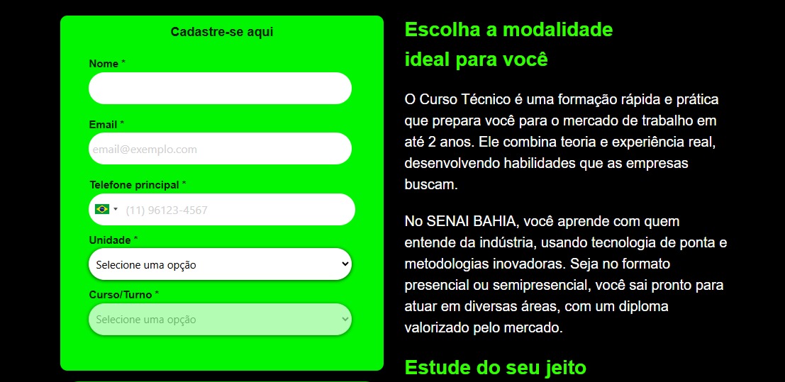 Cursos Senai Bahia Cursos Senai Bahia